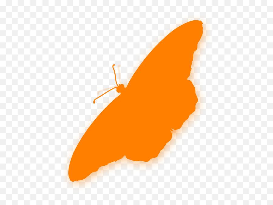 Orange Butterfly Silhouette Clip Art At Clkercom - Vector Orange Butterfly Silhouette Emoji,Butterfly Silhouette Png