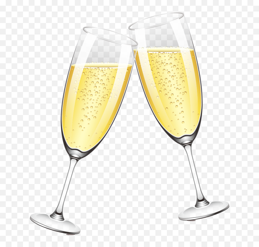 Champagne Glass - Two Glasses Of Champagne Png Download 2 Champagne Glasses Transparent Background Emoji,Champagne Glass Clipart