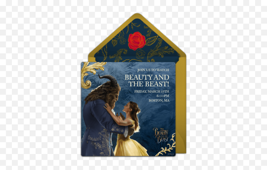 Punchbowl Introduces The U0027movie Magic Giveawayu0027 For Beauty - Formal Invitation To A Movie Premiere Emoji,Beauty And The Beast Png