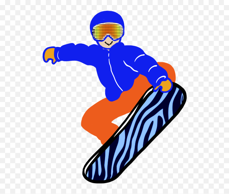 Snowboarder Blue Hat - Snowboard Clipart Png Emoji,Snowboarders Clipart
