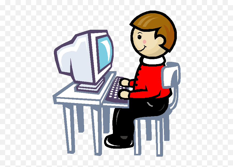 Child On Computer Clipart - Clip Art Library Clipart Use A Computer Emoji,Computers Clipart
