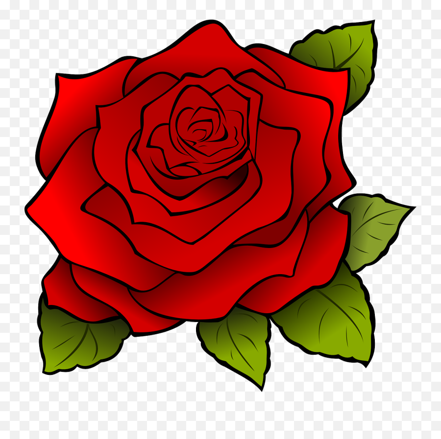 Rose Cartoon Free Download Clip Art - Gambar Bunga Mawar Kartun Emoji,Rose Clipart