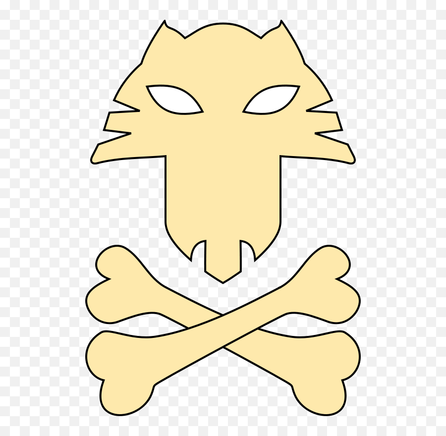Crossbones Cat Bones - Free Vector Graphic On Pixabay Emoji,Pirate Skull Clipart
