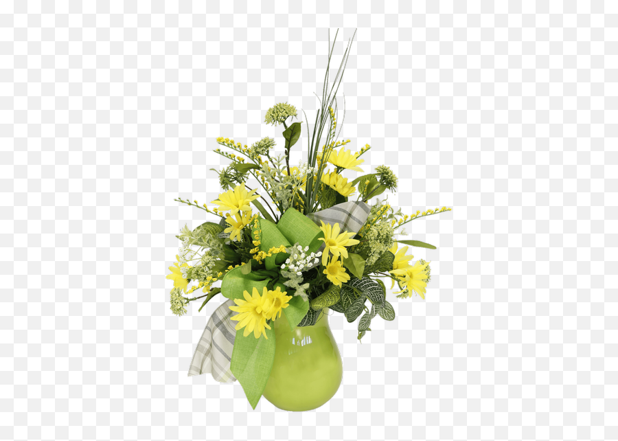 Silk Yellow Daisy Vase Royeru0027s Flowers And Gifts - Flowers Emoji,Yellow Daisy Png