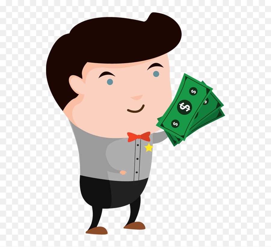 Cartoon Cartoonview Co Man Cash Design - Thinking Person Man With Money Clipart Png Emoji,Person Thinking Clipart