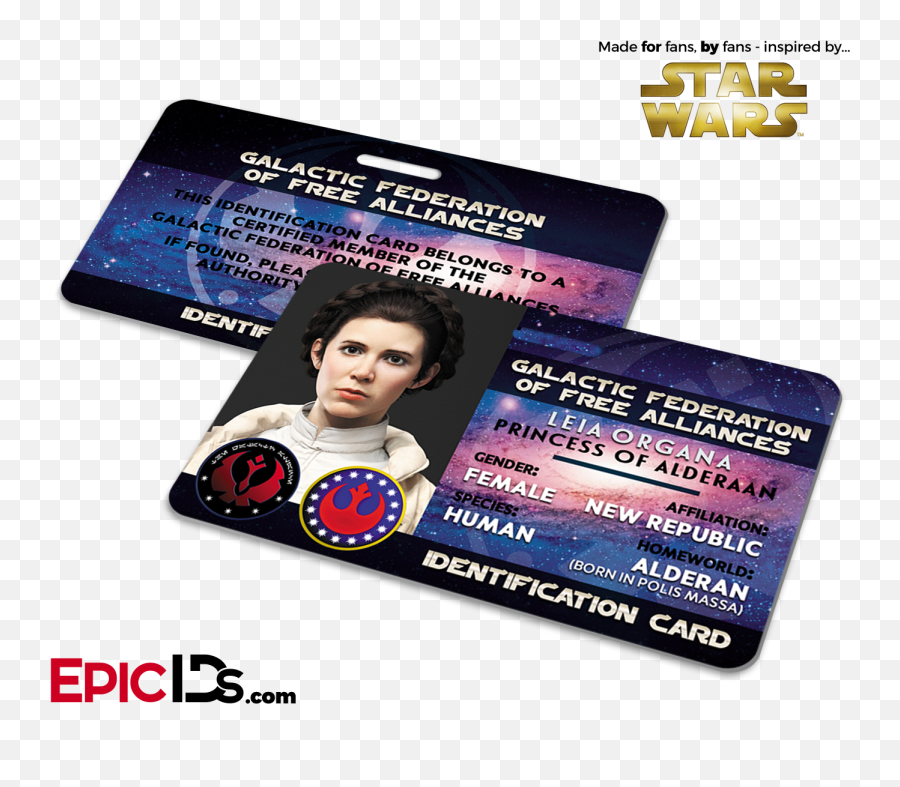 Star Wars Inspired - Galactic Alliance Leia Organa Identification Card Star Wars Republic Id Card Emoji,Star Wars Resistance Logo