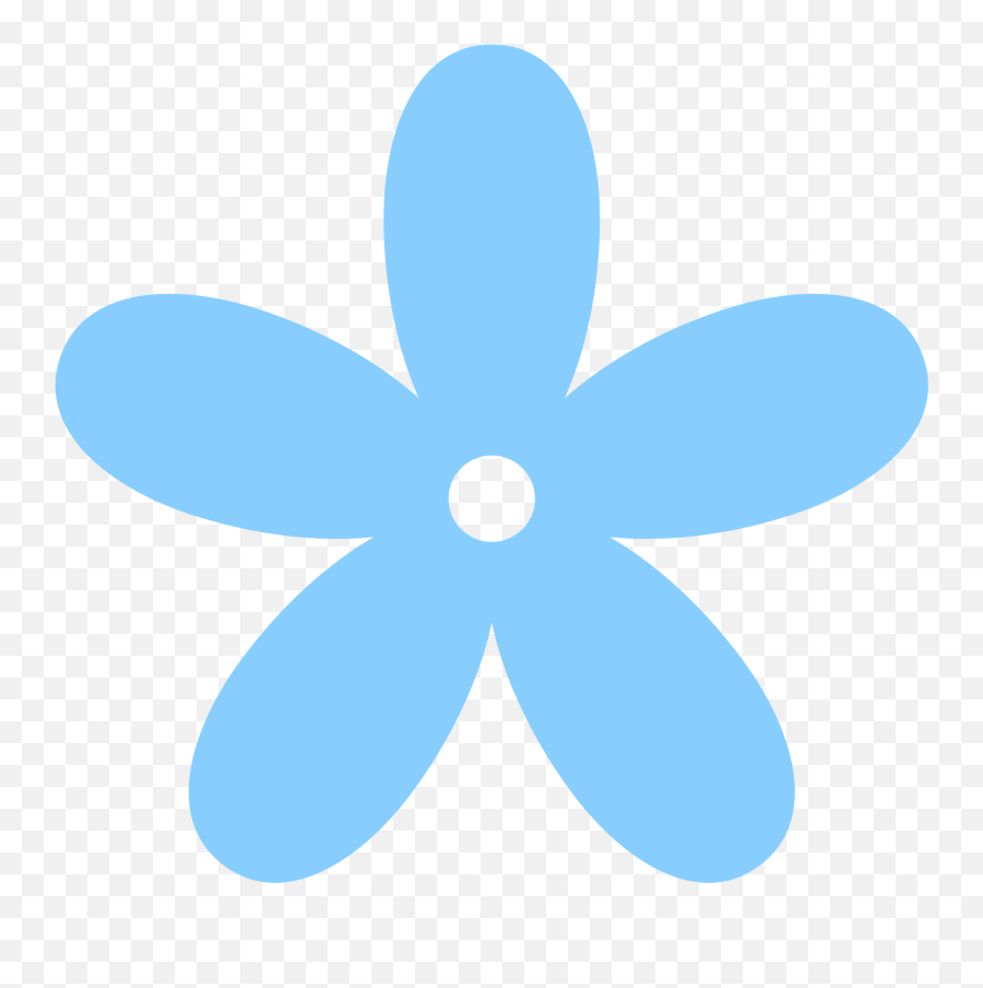 Sky Clip Art - Blue Flower Clipart Emoji,Pink Flower Clipart