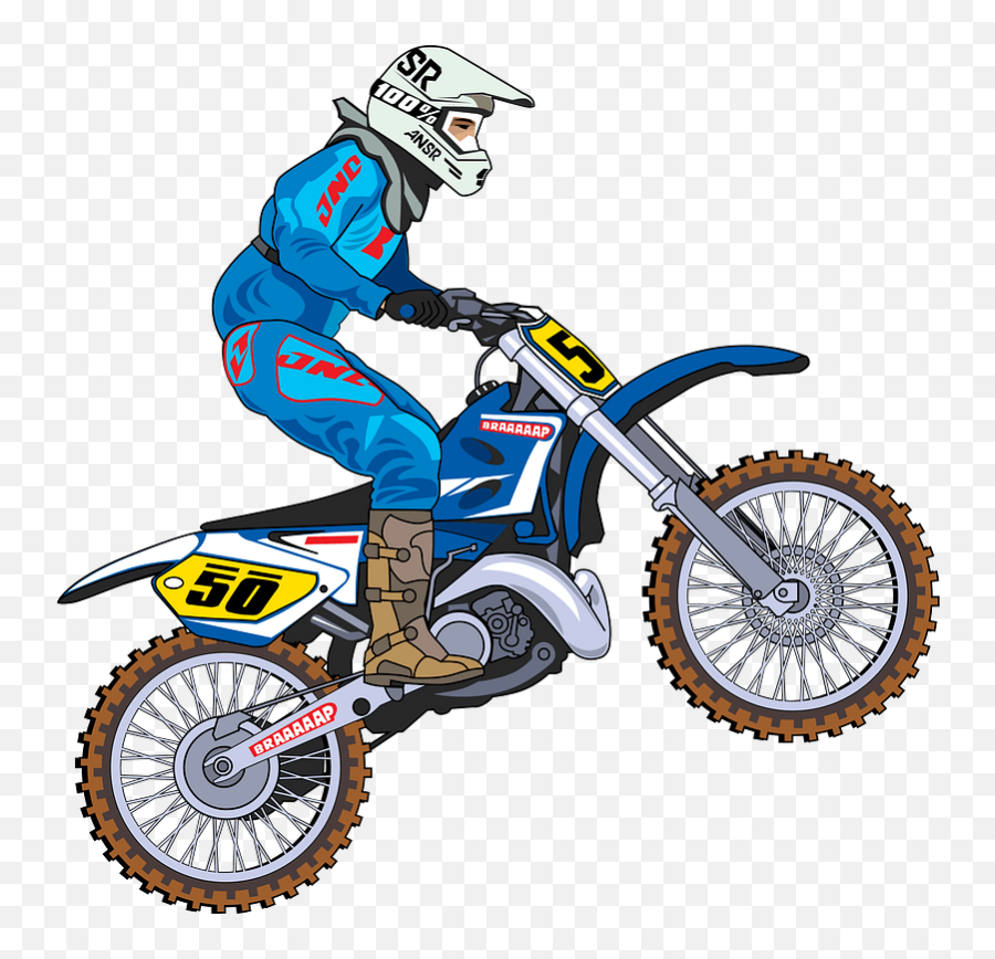 Motocross Clipart - Dirtbike Clipart Emoji,Dirt Bike Clipart