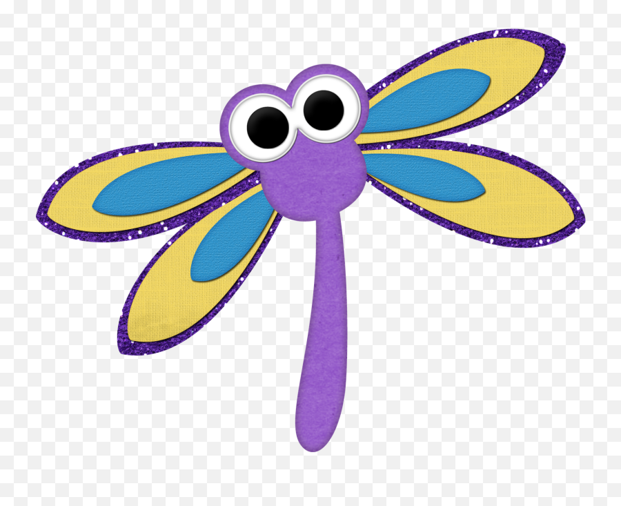 Purple Dragonfly - Dragonfly Cartoon Transparent Background Emoji,Dragonfly Clipart