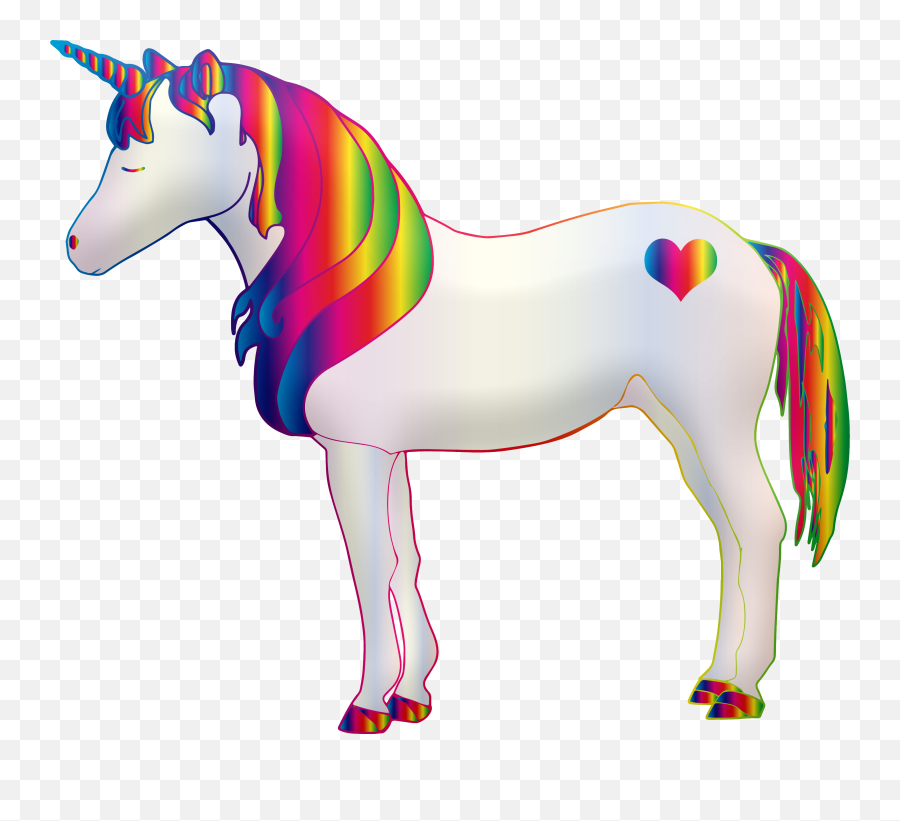 Unicorn Rainbow Colorful Horn - Unicorn With Rainbow Horn Emoji,Unicorn Horn Clipart