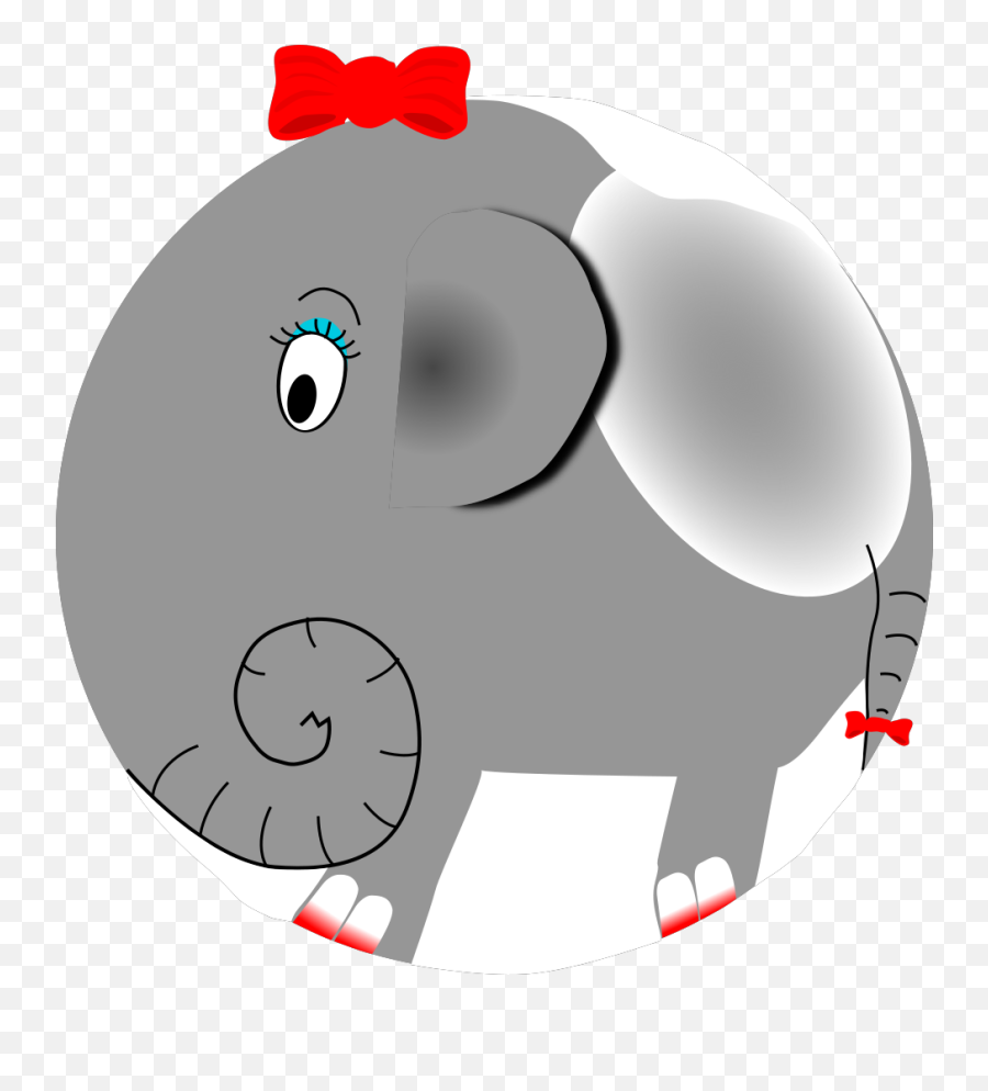 Jumping Female Elephant Cartoon Png - Elephant Bow Clipart Free Emoji,Elephant Clipart Png