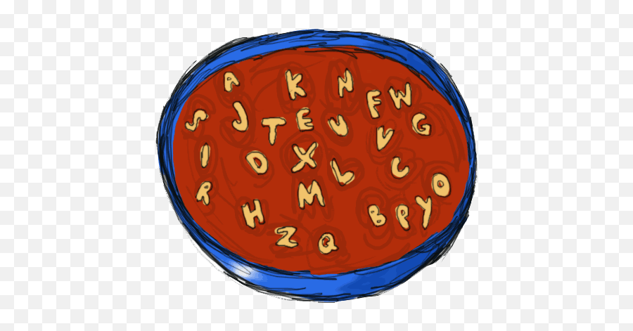 Bowl Of Alphabet Soup - Clipart Alphabet Soup Emoji,Soup Clipart