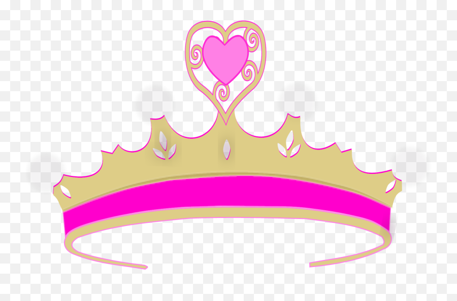Pink Heart Crown Svg Vector Pink Heart Crown Clip Art - Svg Emoji,Heart Crown Png