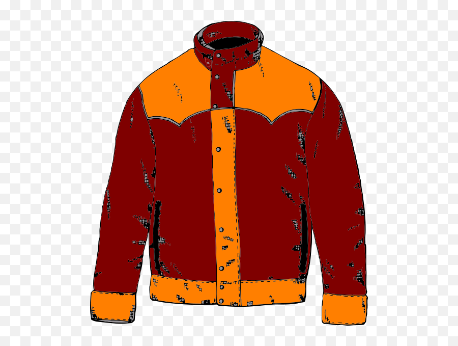 Red And Orange Jacket Clip Art At Clker - Long Sleeve Emoji,Jacket Clipart