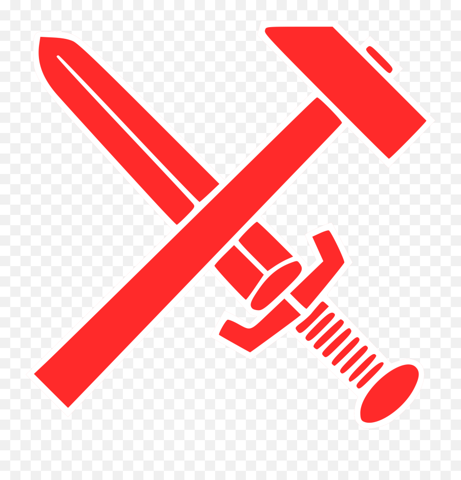 Sword Clipart Red Sword Red - Hammer And The Sword Emoji,Red X Transparent