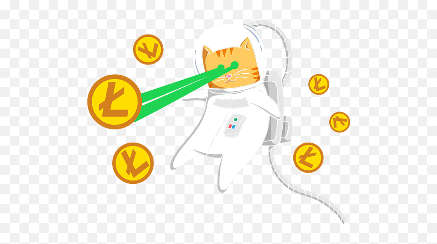 Litecoin Ltc Laser Eyes Cat Astronaut Crypto Gift Adult Pull Emoji,Lazer Eyes Png