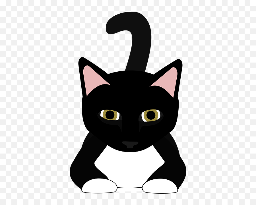 Graphic Crouching Cat - Free Vector Graphic On Pixabay Emoji,Black Cat Transparent Background