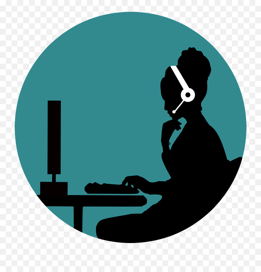 Library Of Working At First Job Picture Stock Png Files - Silhouette Call Center Agent Emoji,Job Clipart