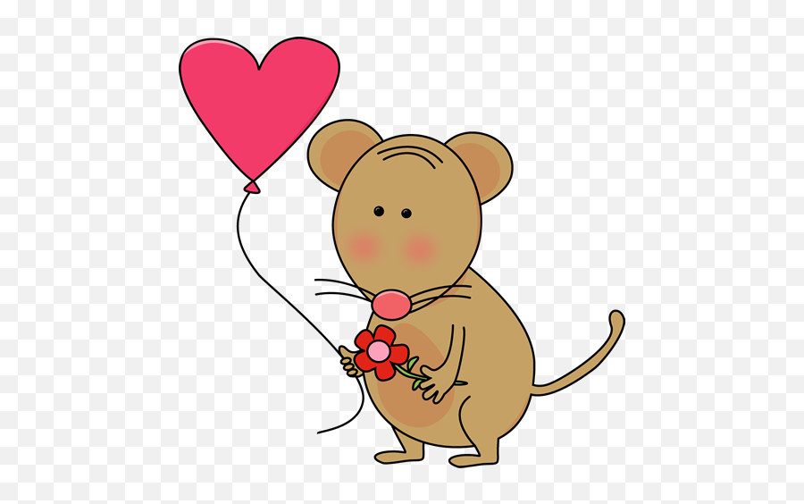 Valentines Day Mouse Clipart - Clip Art Library Valentine Mouse Clipart Emoji,Mouse Clipart