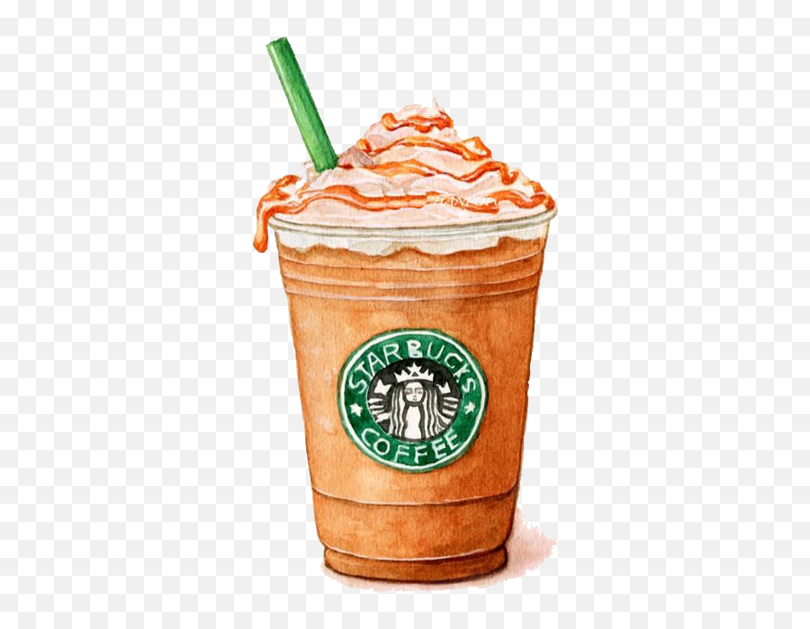 Free Starbucks Coffee Transparent - Starbucks Coffee Clipart Watercolor Emoji,Starbucks Clipart