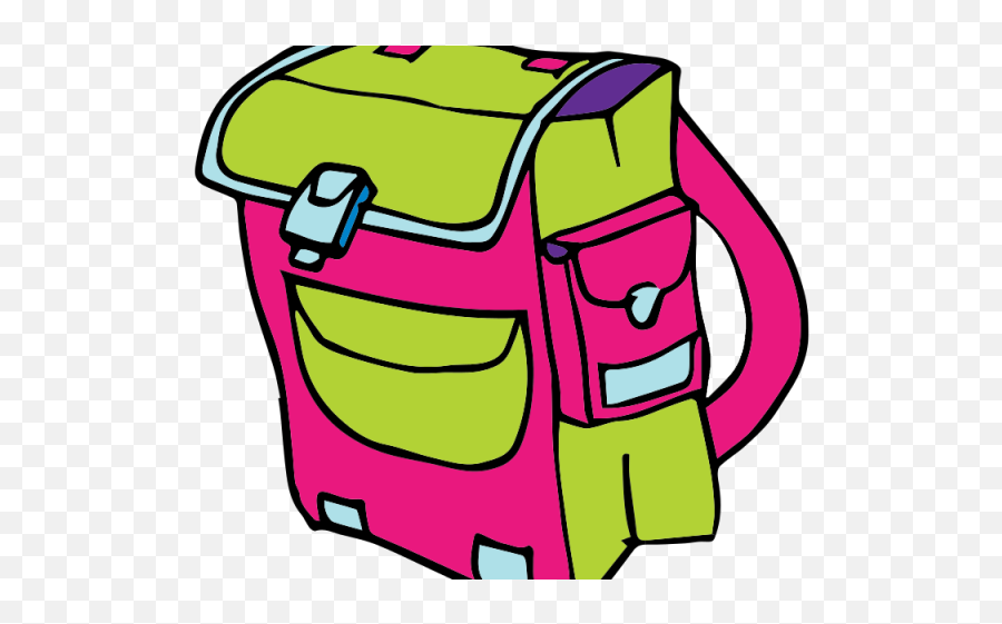 Homework Clipart Backpack - School Bag Clipart Png Bag Cartoon Transparent Background Emoji,Homework Clipart
