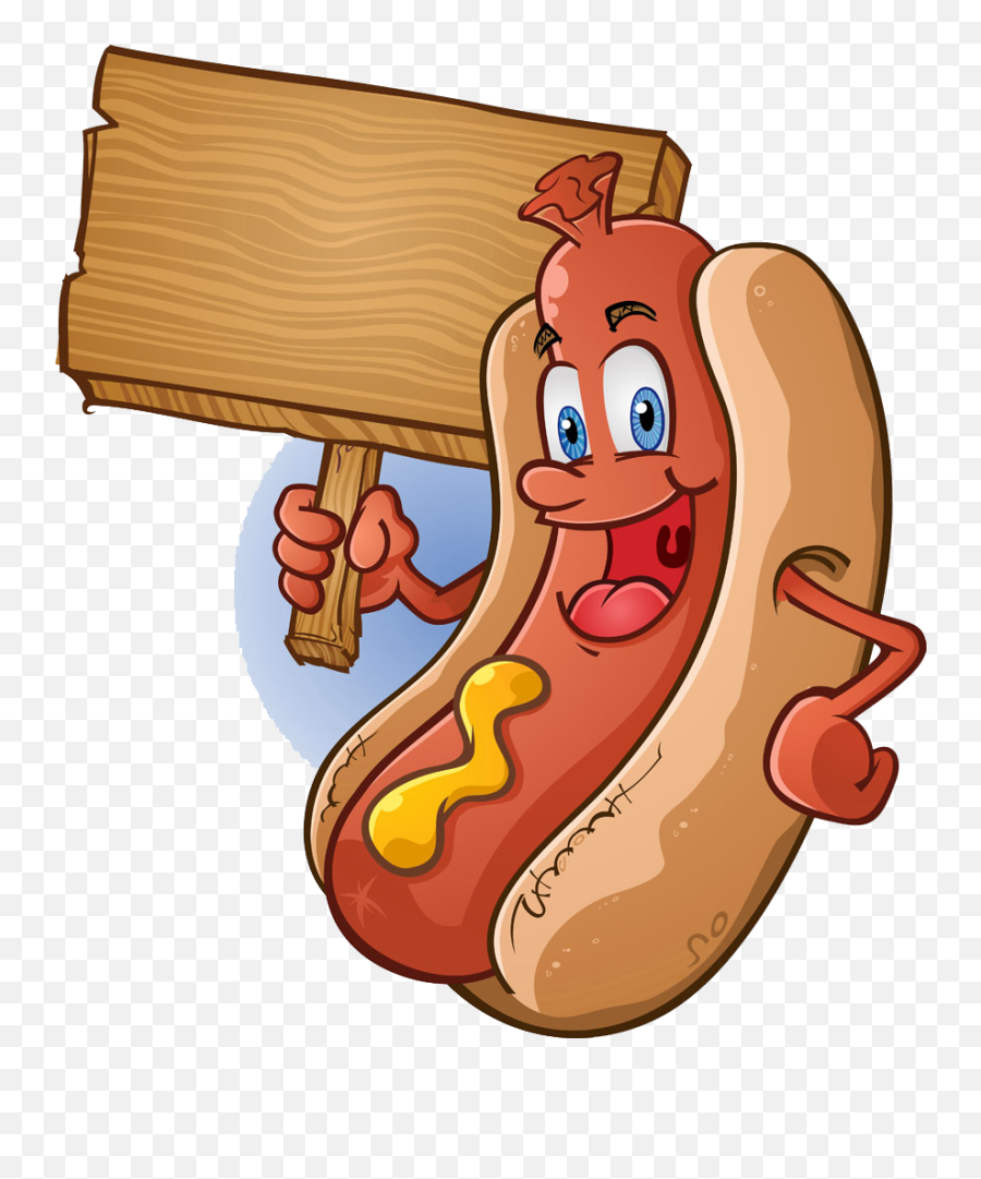 Hot Dog Sausage Bratwurst Barbecue - Hot Dog Cartoon Png Sausage Cartoon Emoji,Hot Dog Transparent Background