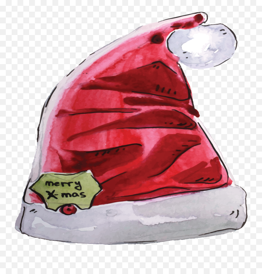 Download Hd Hand Drawn Christmas Hat - Fictional Character Emoji,Christmas Hat Transparent