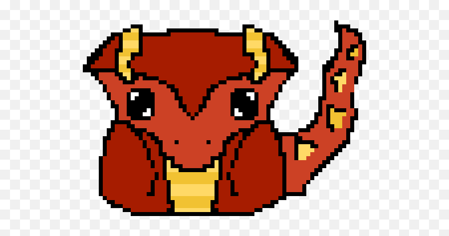 Baby Fire Dragon Pixel Art - Language Emoji,Fire Dragon Png