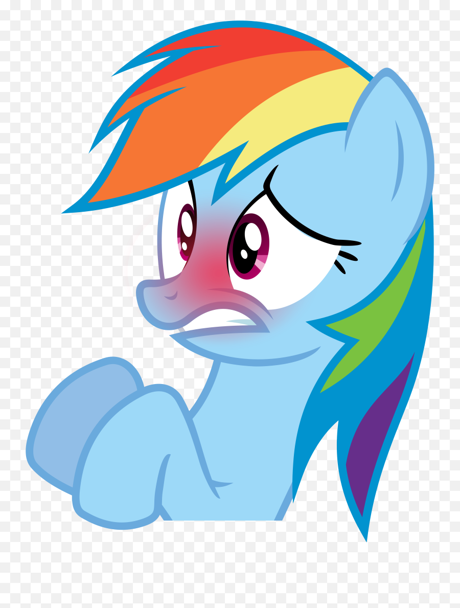 Source - Rainbow Dash I Don T Know Emoji,Scared Face Png