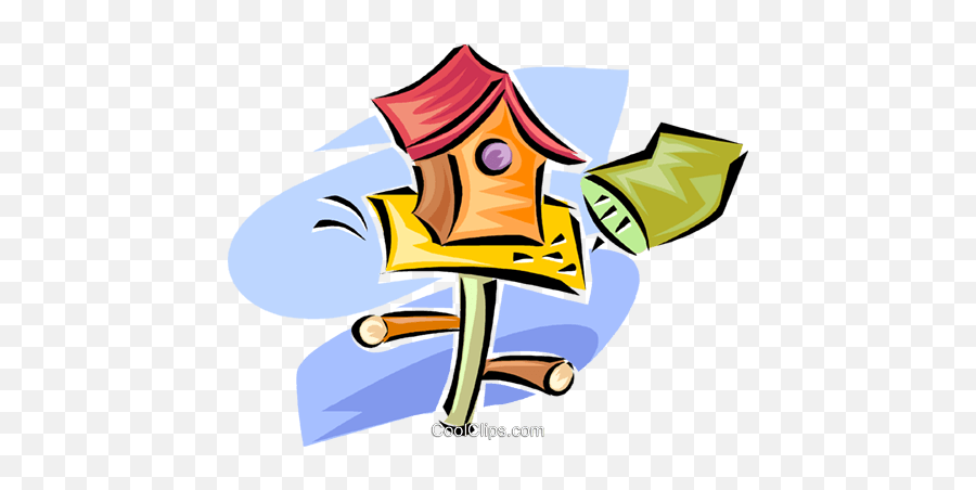 Birdhouse Royalty Free Vector Clip Art - Vogelhaus Clipart Emoji,Birdhouse Clipart