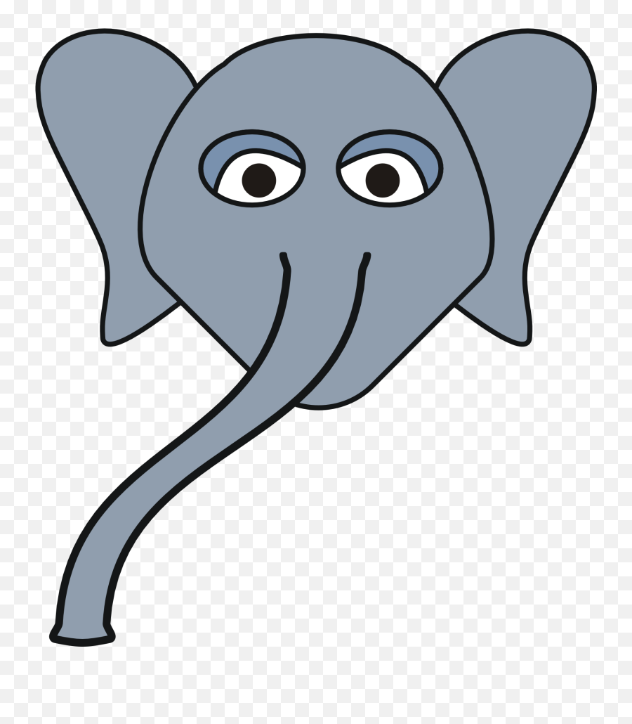 Graphic Image Of A Gray Elephants Head Emoji,Elephant Head Png