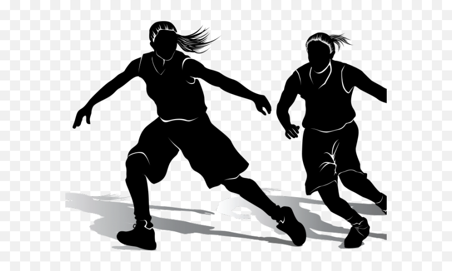 Girl Basketball Player Vector Png - Transparent Girls Basketball Clipart Emoji,Basketball Clipart Black And White