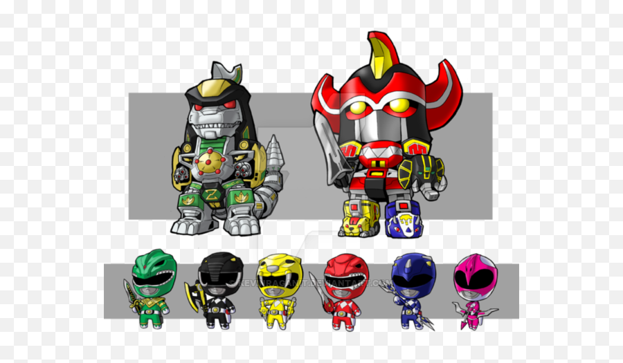 Lil Zords And Rangers - Derek Laufman Power Ranger Emoji,Power Ranger Png