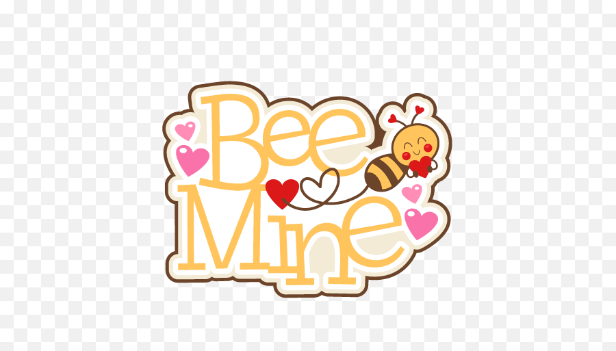 Bee Mine Title Svg Scrapbook Cut File Cute Clipart Files For Emoji,Mining Clipart