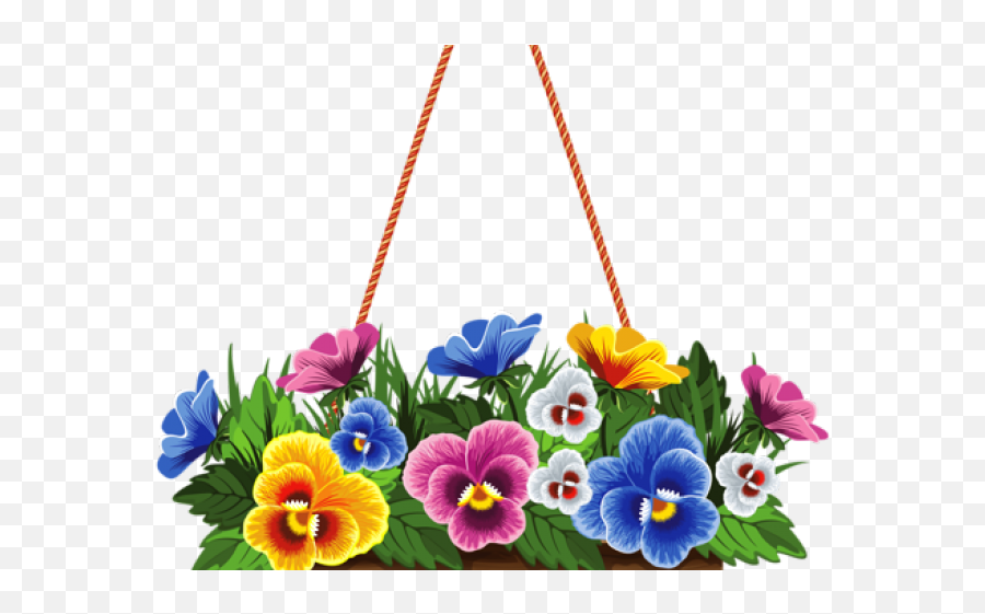Pansy Png - Hang Flower Pot Clipart 2753721 Vippng Arreglos De Flores En Maceta De Madera Emoji,Flower Pot Clipart