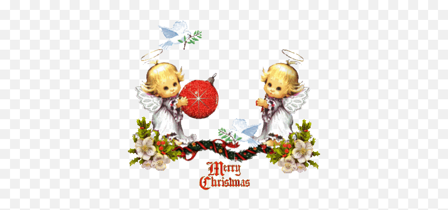 Merry Christmas Angel Gif - Clip Art Library Animation Christmas Angel Gif Emoji,Christmas Angel Clipart