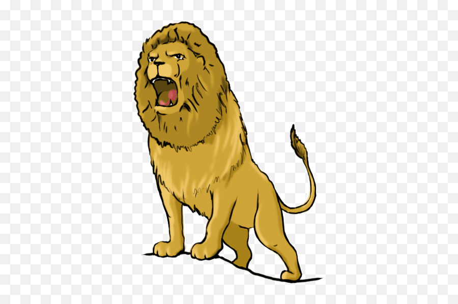 Pictures Of A Lion Roaring - Lions And Tigers Drawing Emoji,Roar Clipart