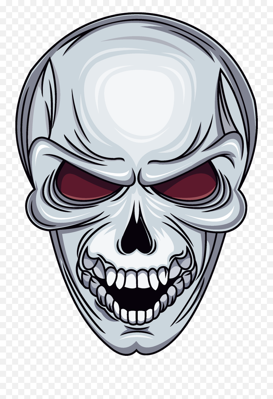 Evil Skull Clipart Free Download Transparent Png Creazilla - Supernatural Creature Emoji,Skull Clipart Black And White