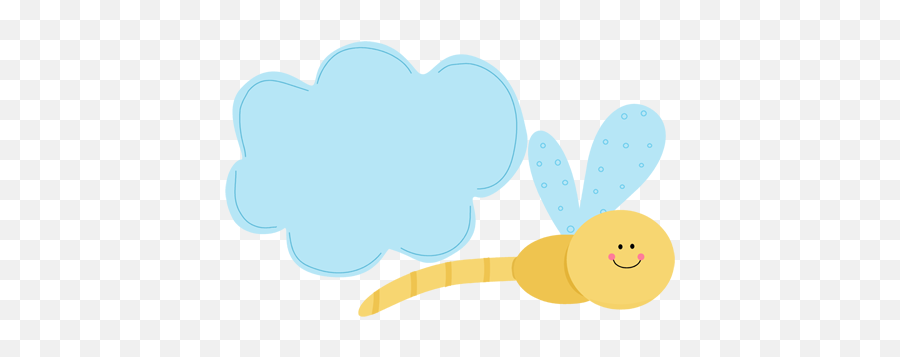 Download Cute Dragonfly Clipart Dragonfly Flying Under Cloud - Happy Emoji,Dragonfly Clipart