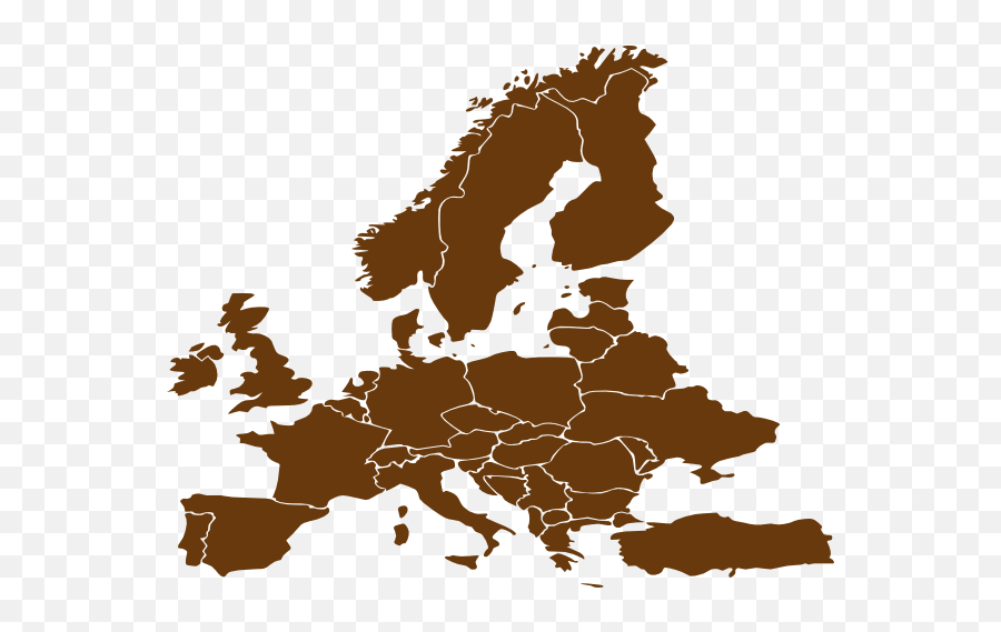 Europe Map Blue Clip Art At Clker - March Europe Average Temperature Map Emoji,Europe Map Png