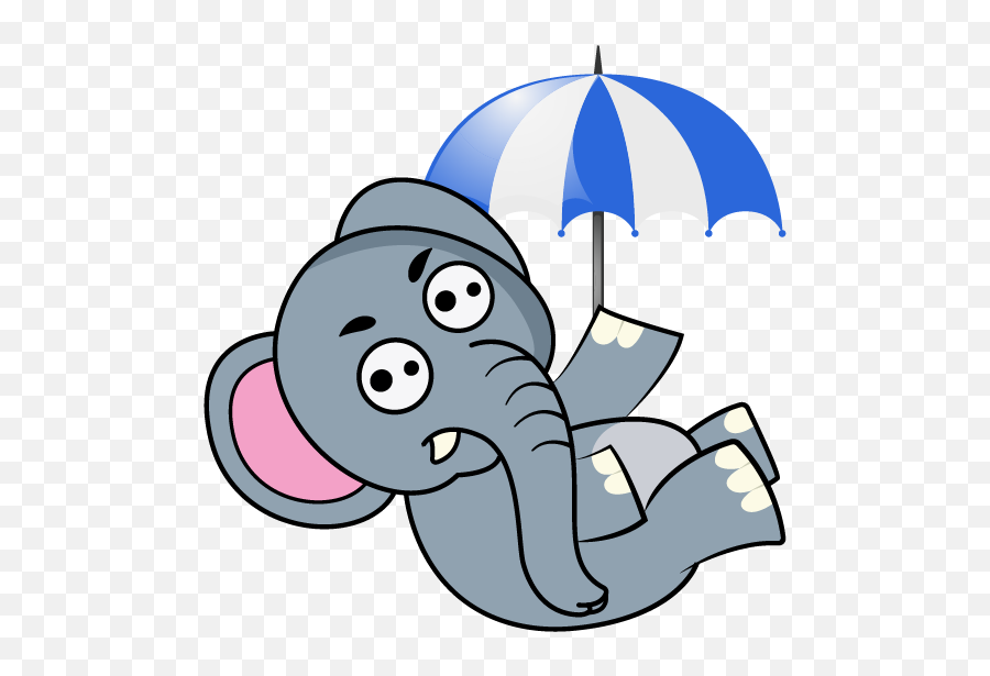 Rainy Elephant Clipart - Full Size Clipart 2869293 Happy Emoji,Elephant Clipart Png