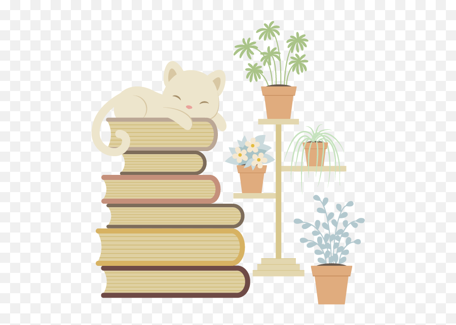 How To Create A Sleeping Cat On A Pile Of Books And Indoor Emoji,Sleeping Cat Clipart