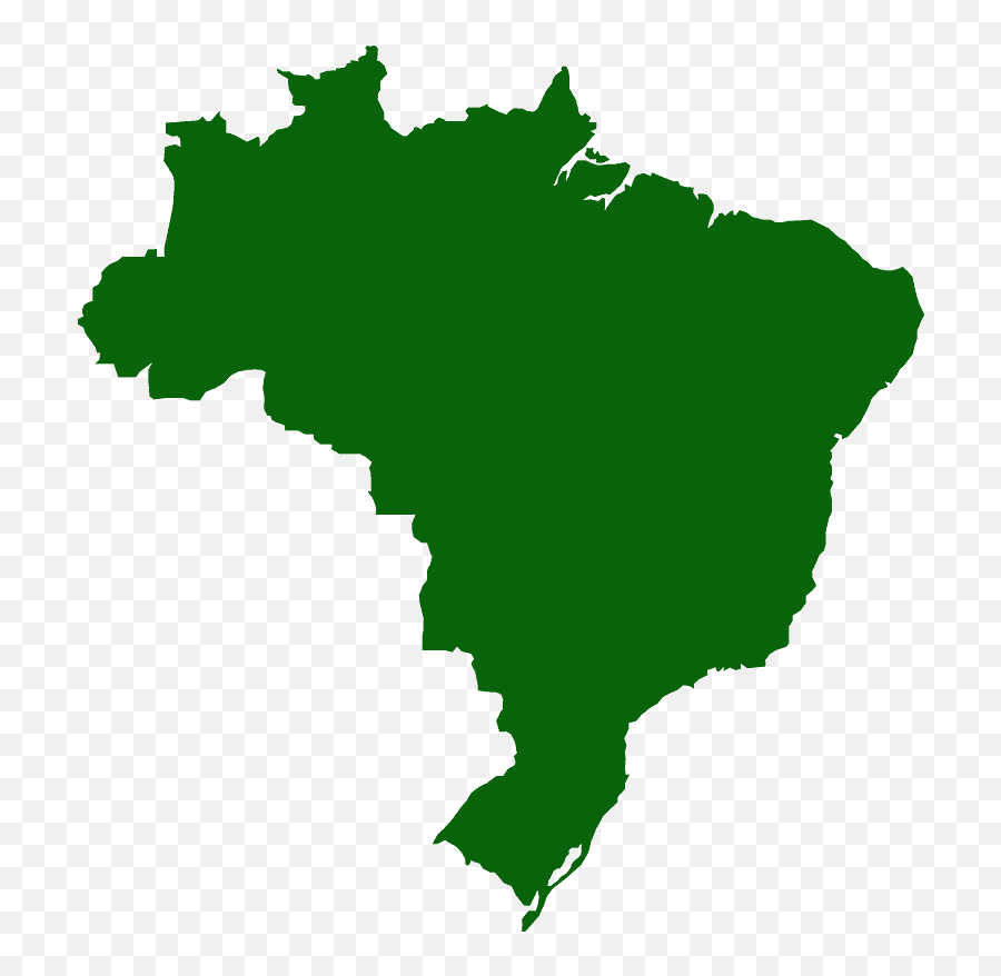 Brazil Map Silhouette - Free Vector Silhouettes Creazilla Emoji,Brasil Png