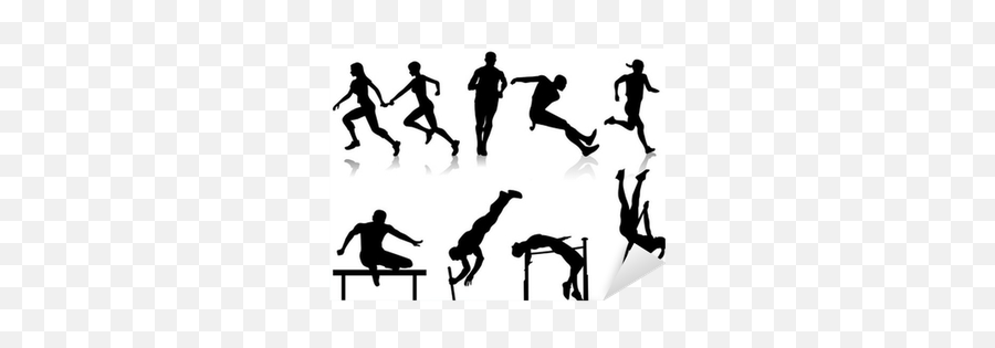 Athlétisme Sticker U2022 Pixers - We Live To Change Emoji,Track And Field Clipart Black And White