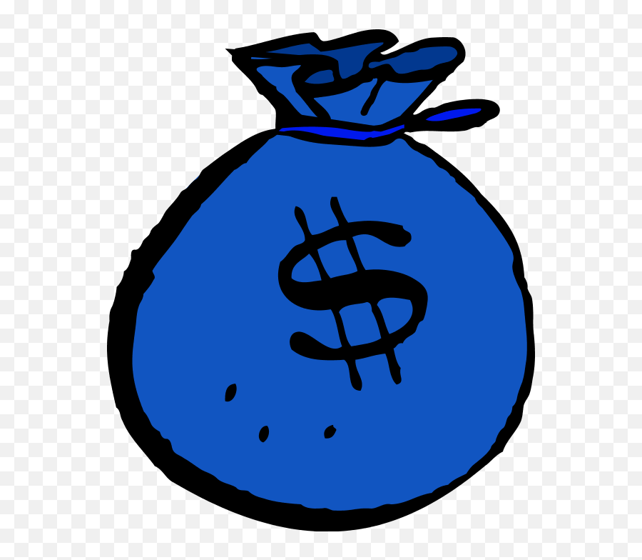 Download Blue Clipart Money - Cartoon Money Bag Transparent Money Bag Emoji,Blue Clipart