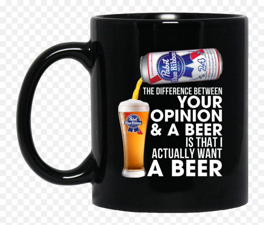 The Difference Between Your Opinion And A Beer Is I Want - Pabst Blue Ribbon Emoji,Pabst Blue Ribbon Logo