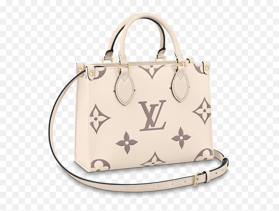 New Louis Vuitton Onthego Pm Size And - Louis Vuitton Emoji,Louis Vuitton Logo Png