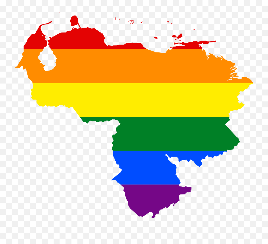 Image Lgbt Map Of - Venezuela Flag Map Clipart Full Size Shape Guess The Country Emoji,Venezuela Png