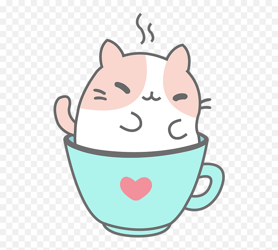 Library Of Tea Cup Cat Clip Freeuse Stock Png Files - Kawaii Cats In Cup Emoji,Teacup Clipart