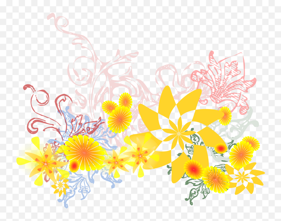 Free Clipart Flourishing Flowers Kattekrab - Flores Amarelas Png Emoji,Free Clipart Flowers